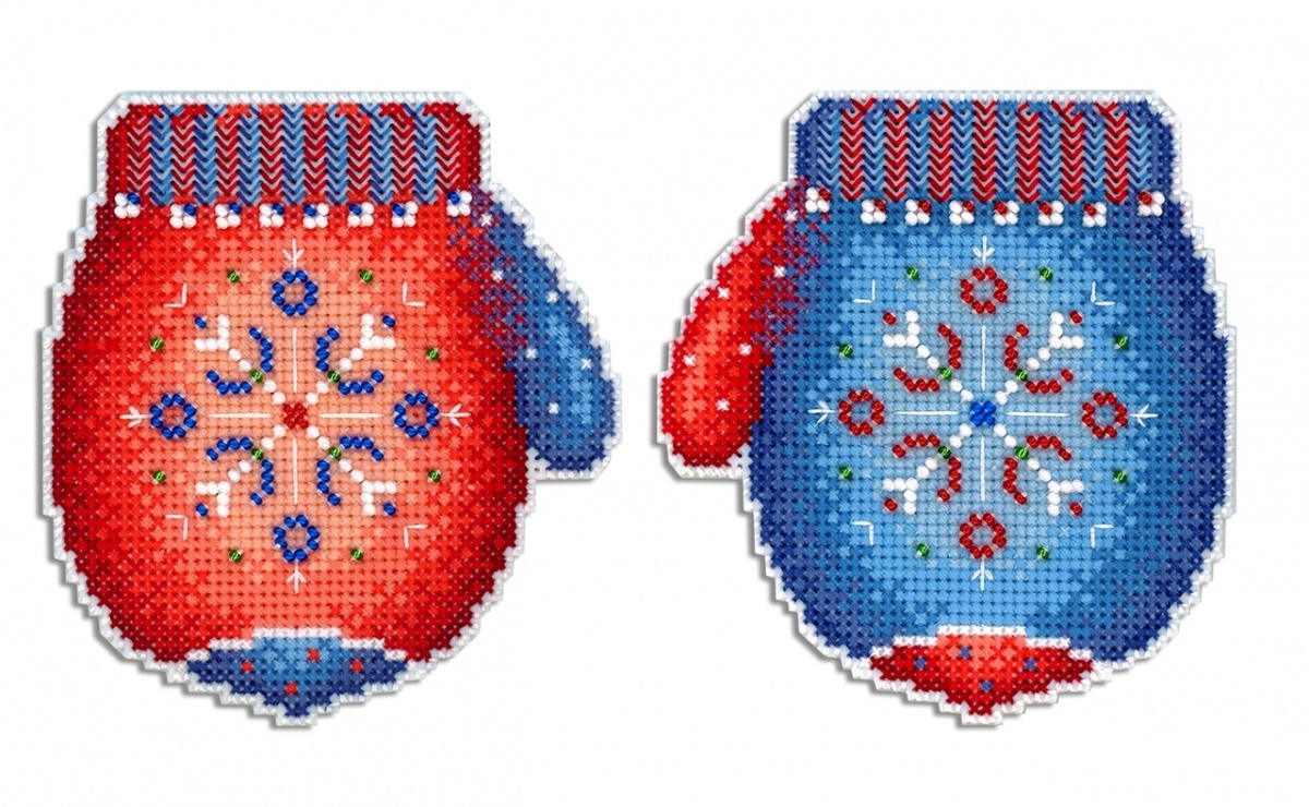 Frosty Mitten Cross Stitch Kit фото 1
