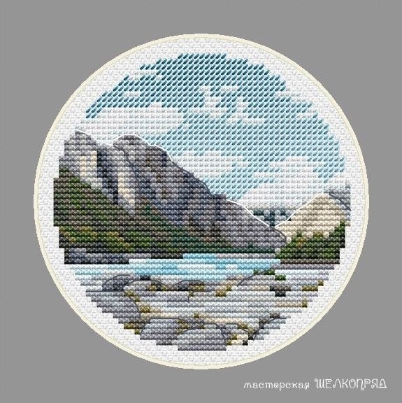 Stone River Cross Stitch Pattern фото 2