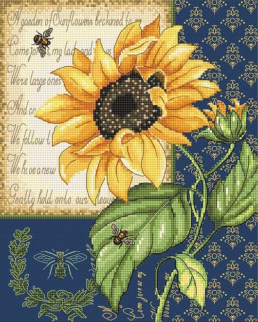 Sunflower Melody Cross Stitch Kit фото 1