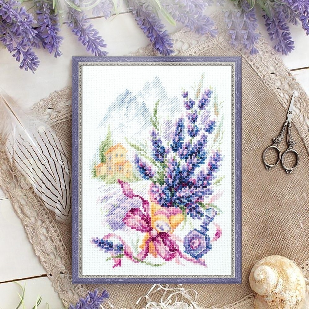 Mountain Lavender Cross Stitch Kit фото 4