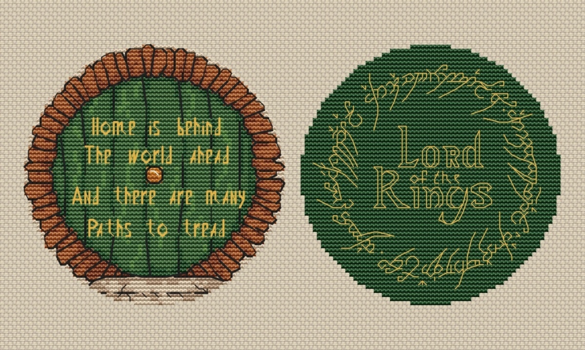 Lord of the Rings. Hobbit Hole Cross Stitch Pattern фото 1