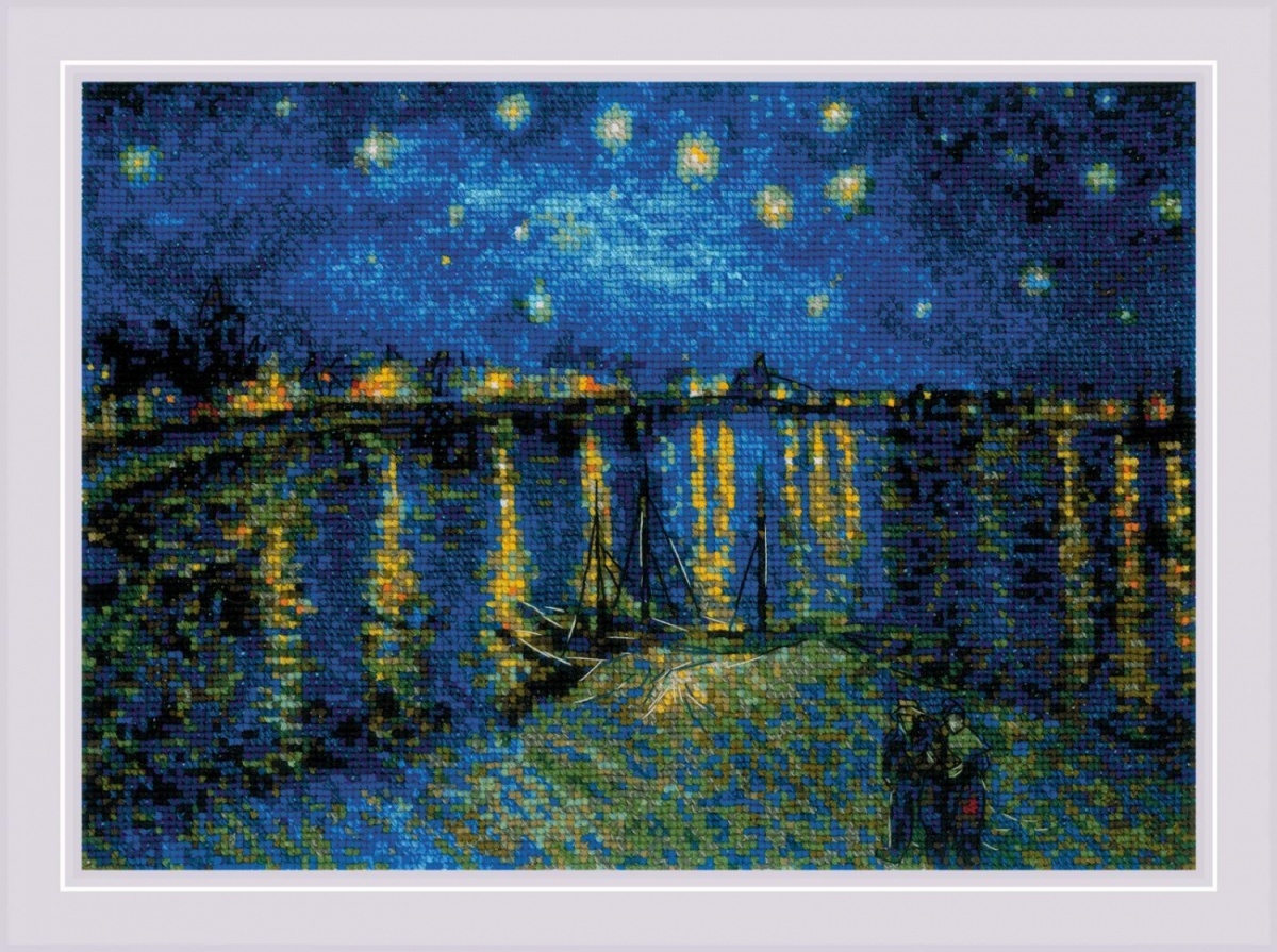 Starry Night Over the Rhone Cross Stitch Kit фото 1