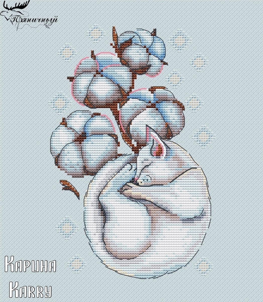 The Snow and Cotton Cross Stitch Pattern фото 1