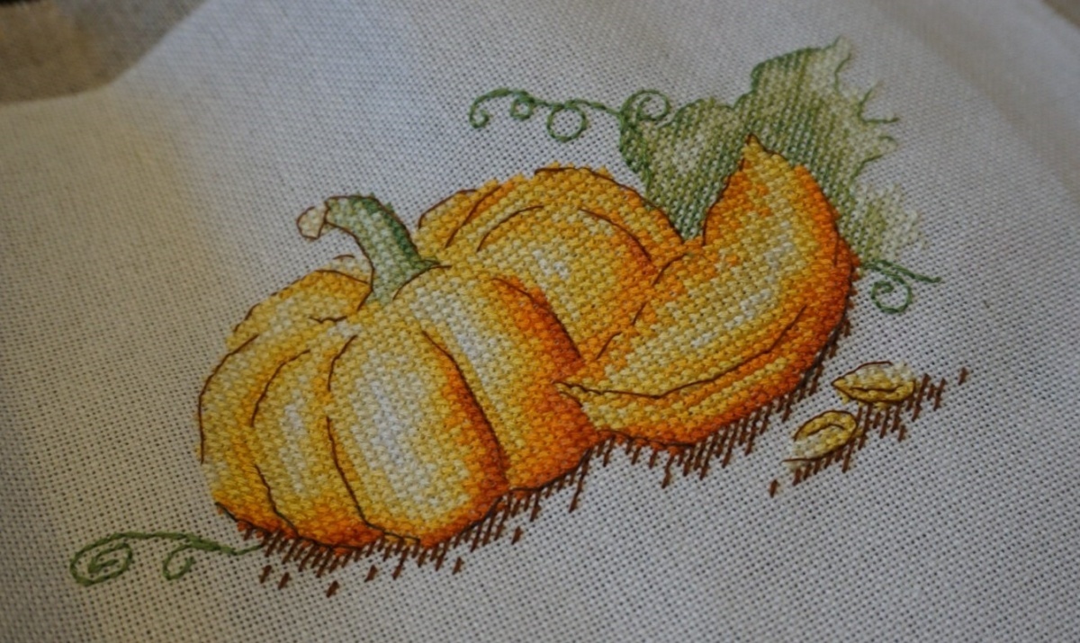 Pumpkin Slice Cross Stitch Pattern фото 2