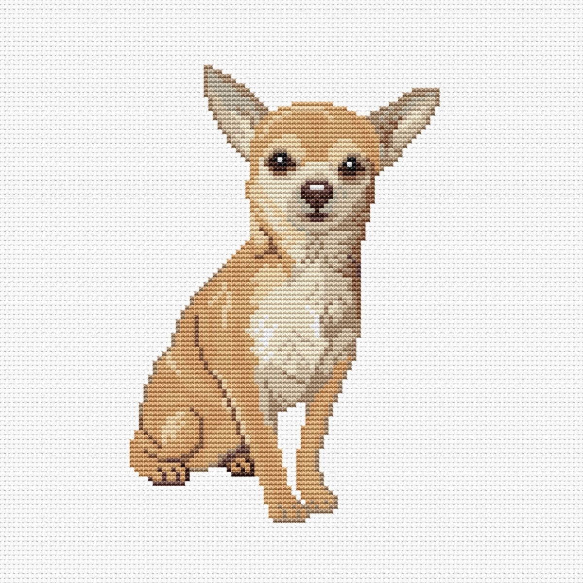 Long Coated CHIHUAHUA dog all materials puppy ~ Counted cross stitch kit 