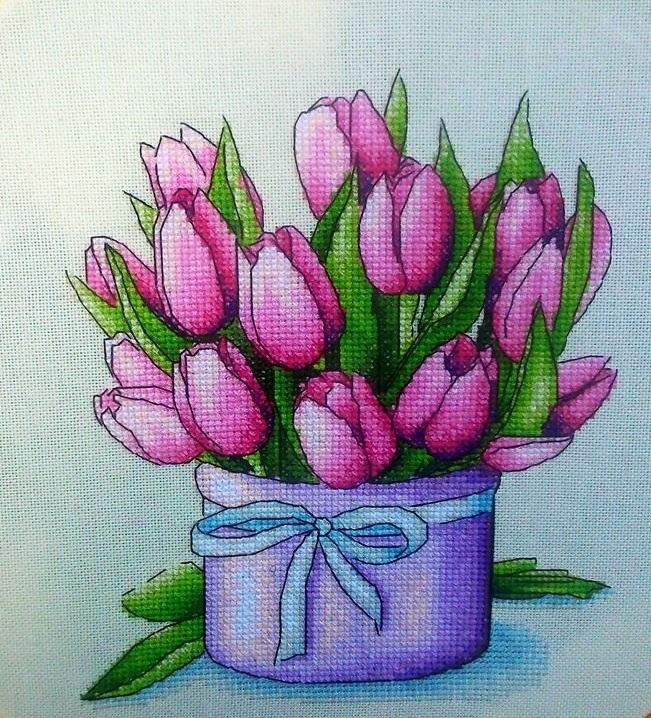 A Spring Bouquet Cross Stitch Pattern фото 3
