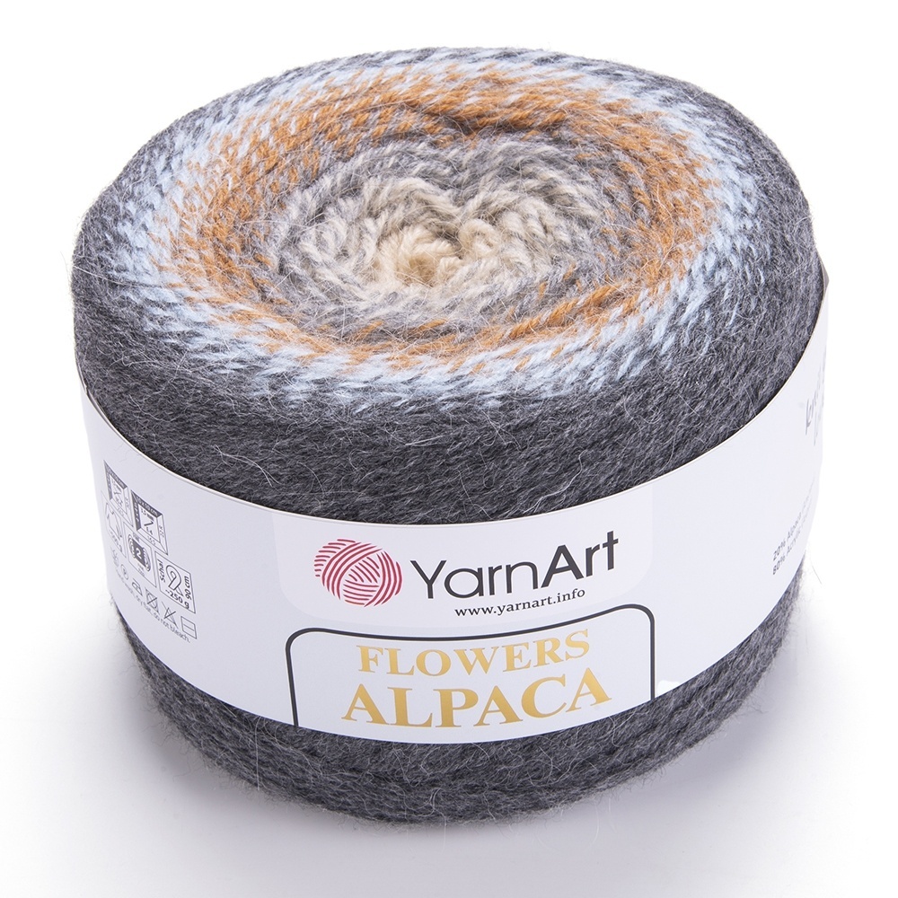 YarnArt Flowers Alpaca, 20% Alpaca, 80% Acrylic, 2 Skein Value Pack, 500g фото 41