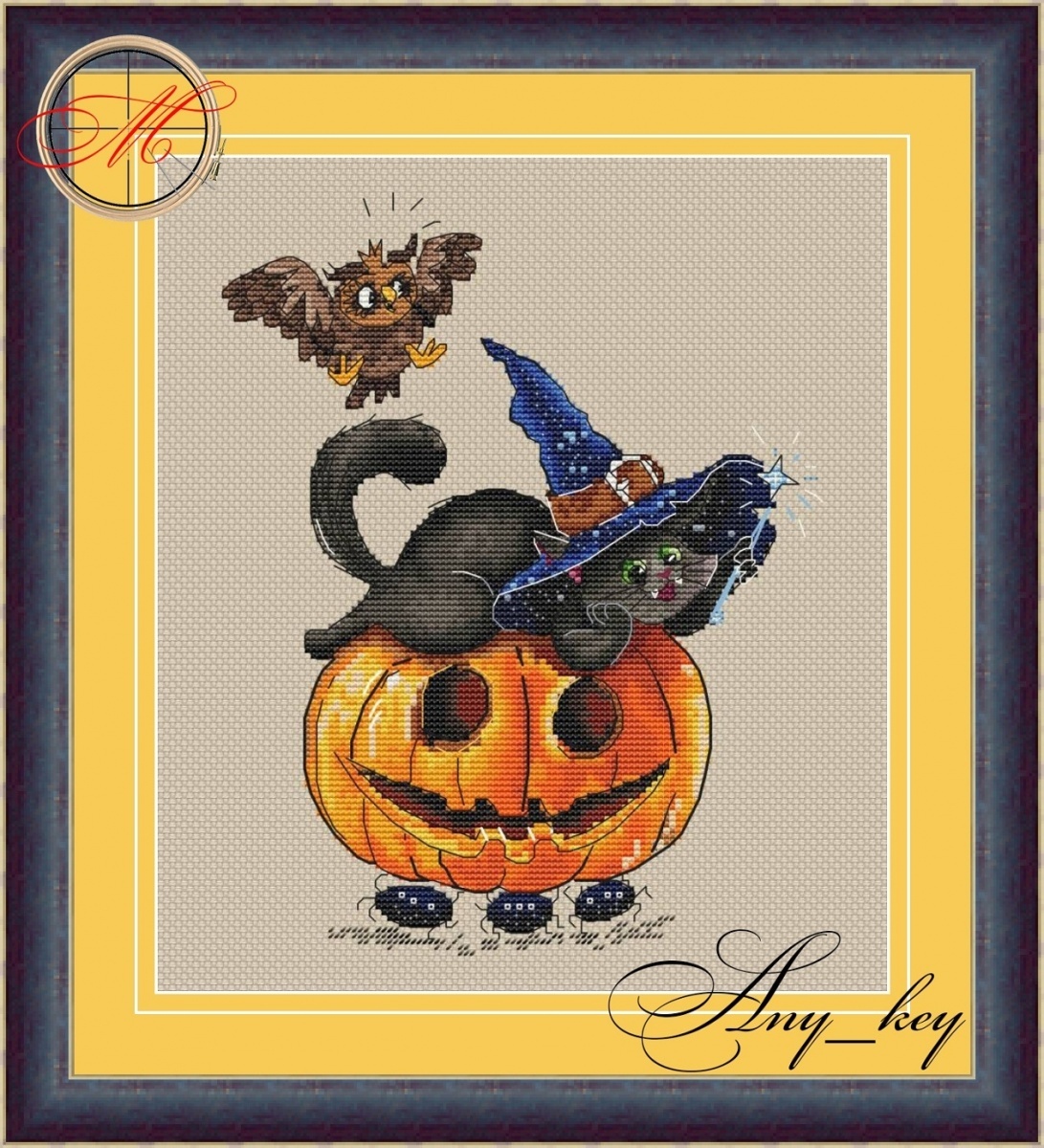 Sir Maks & Halloween Cross Stitch Pattern фото 1