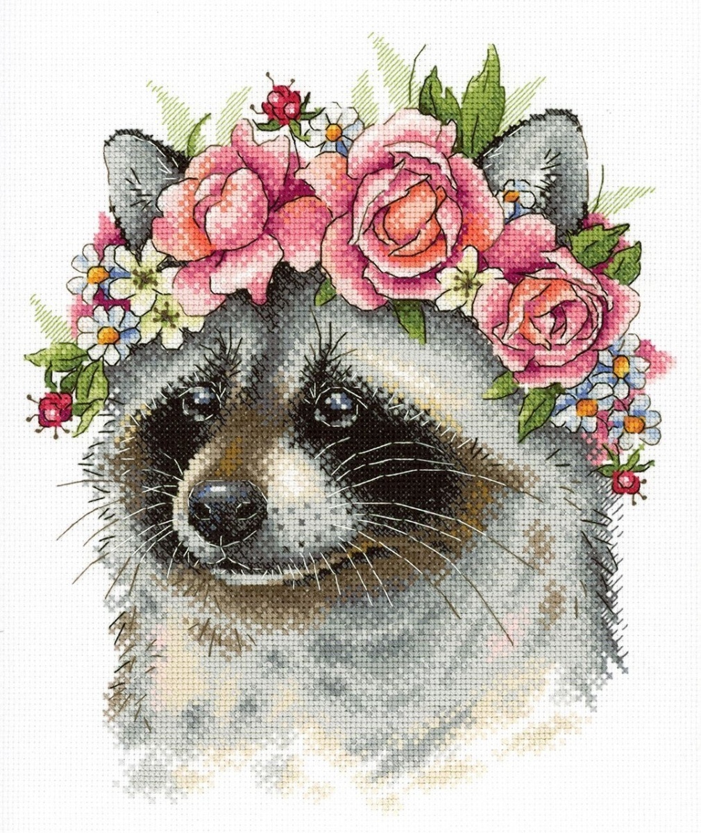 Adorable Raccoon Cross Stitch Kit фото 1