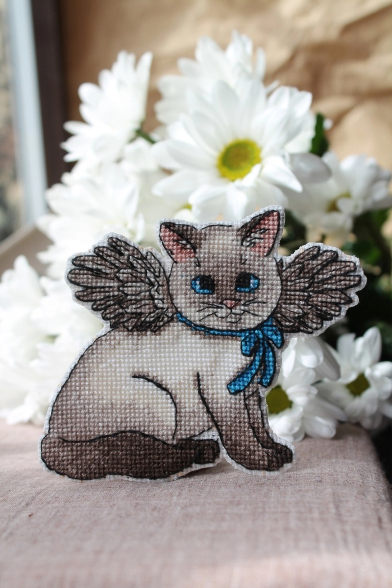 Angel Cat Cross Stitch Pattern фото 1