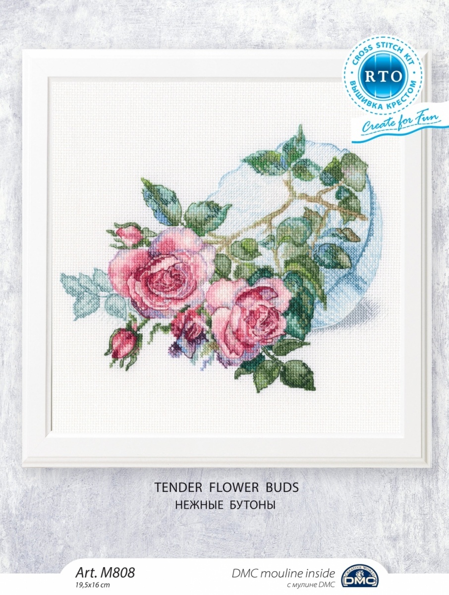 Tender Flower Buds Cross Stitch Kit фото 2