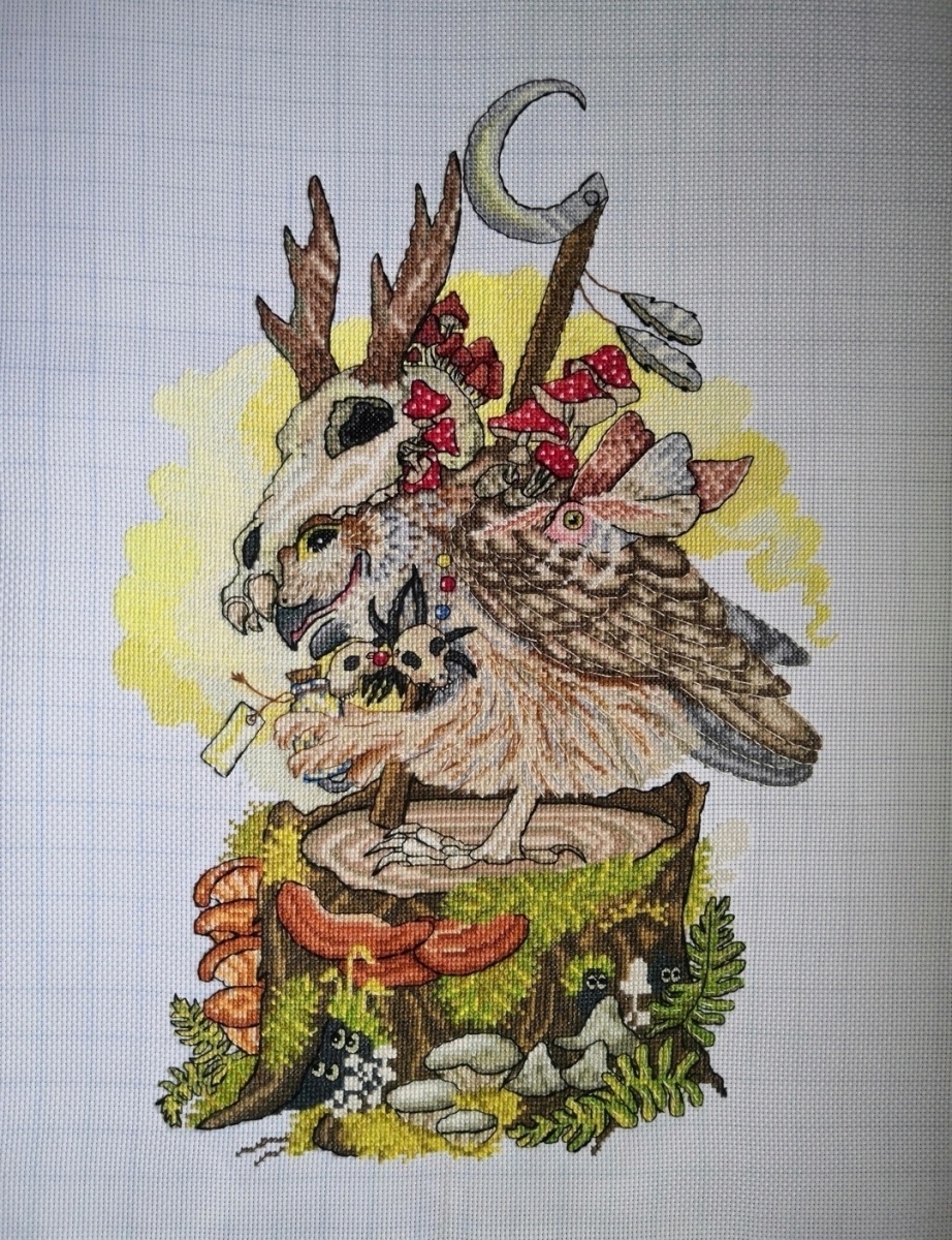 Owl Shaman Cross Stitch Pattern фото 2