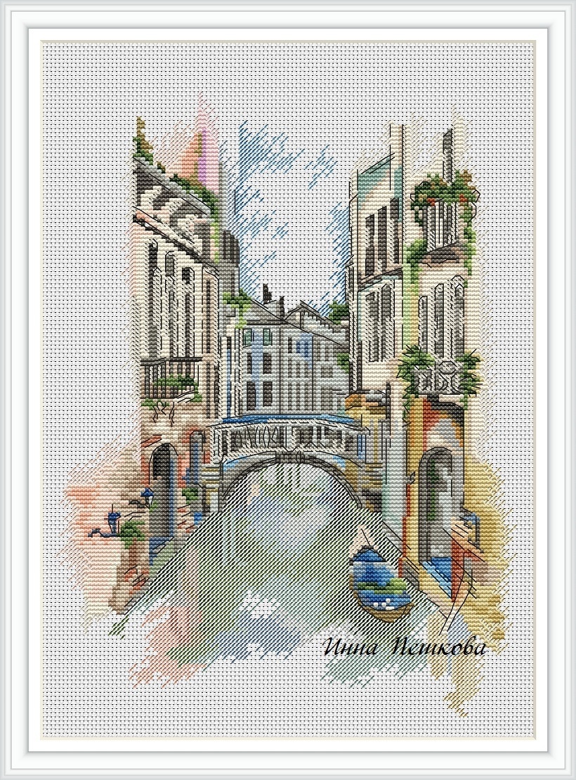 Canals of Venice Cross Stitch Pattern фото 1