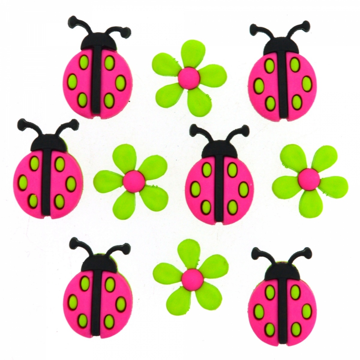 Ladybug Crossing Set of Decorative Buttons фото 1