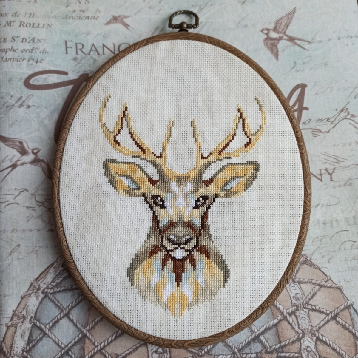 Deer Modern Cross Stitch Pattern фото 2