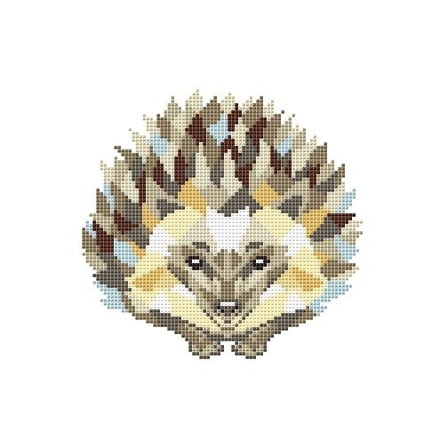 Hedgehog Modern Cross Stitch Pattern фото 1