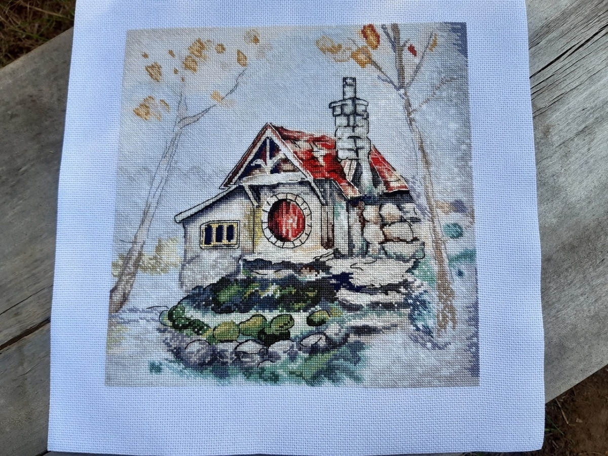 Watercolor House Cross Stitch Pattern фото 3