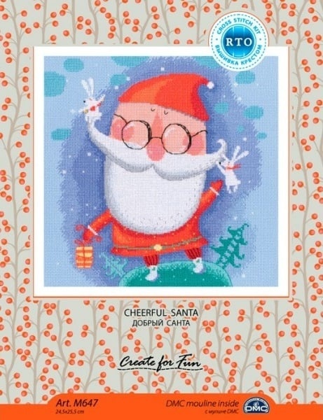 Cheerful Santa Cross Stitch Kit фото 2