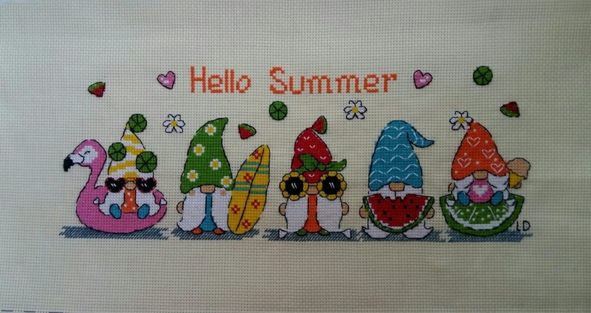 Hello Summer Gnomes Cross Stitch Pattern фото 3