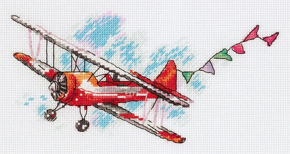 Biplane Cross Stitch Kit фото 1
