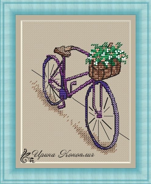 Spring Bike Cross Stitch Pattern фото 2