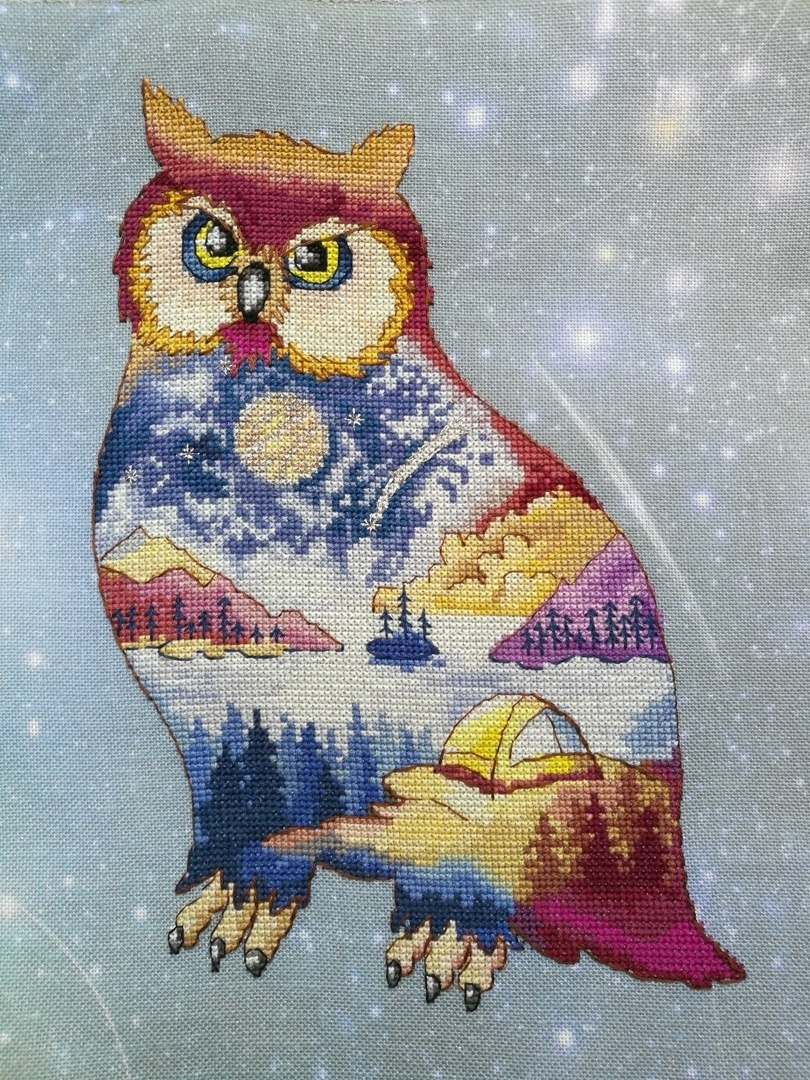 Owl in Jupiter Cross Stitch Pattern фото 6