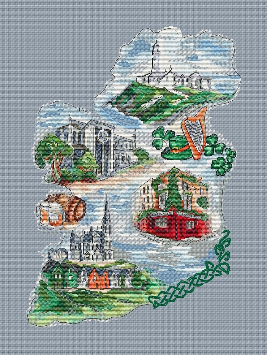 Ireland Cross Stitch Chart фото 3