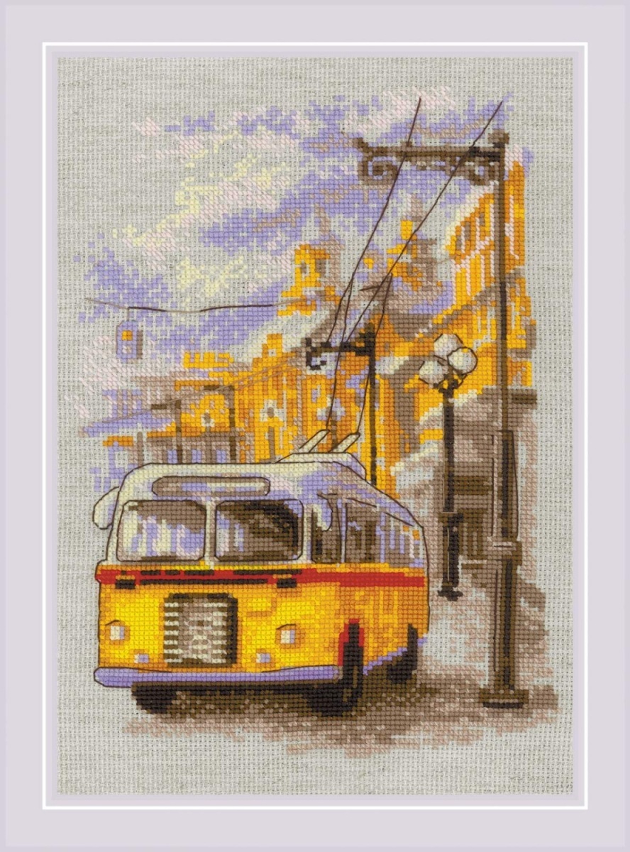 Old Trolley Cross Stitch Kit фото 1