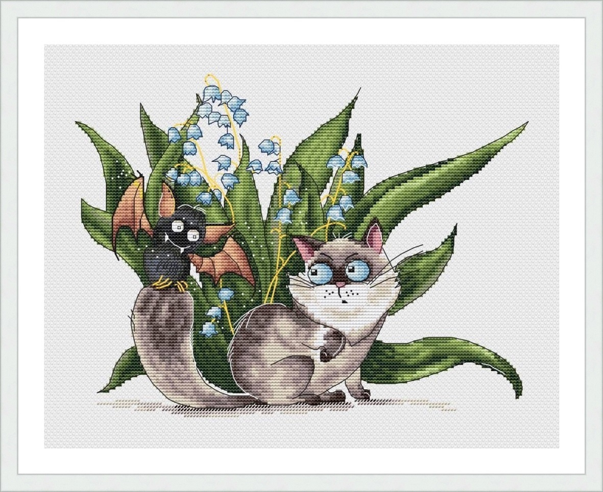 Cat and Mouse Cross Stitch Pattern фото 2