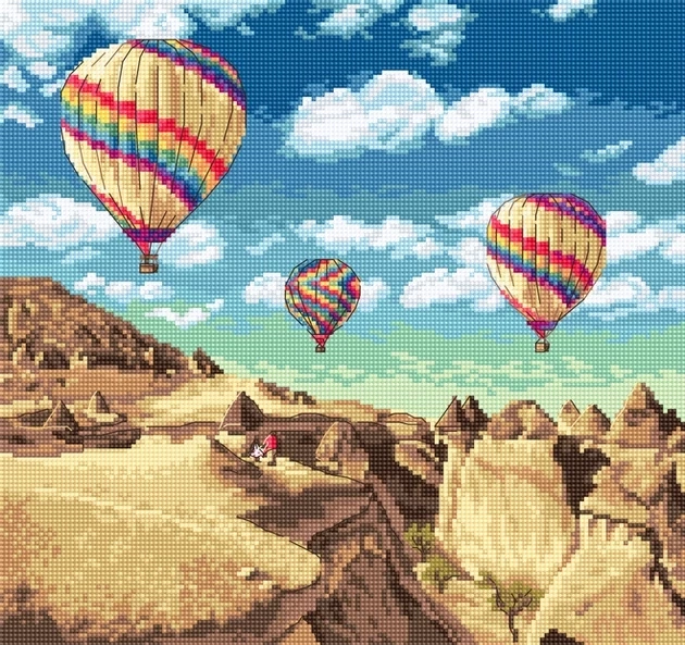 Balloons over the Grand Canyon Cross Stitch Kit фото 1