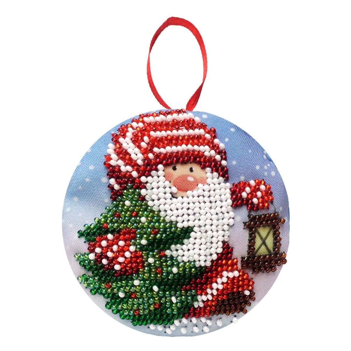 New Year's Toy Christmas Gnome Bead Embroidery Kit фото 1