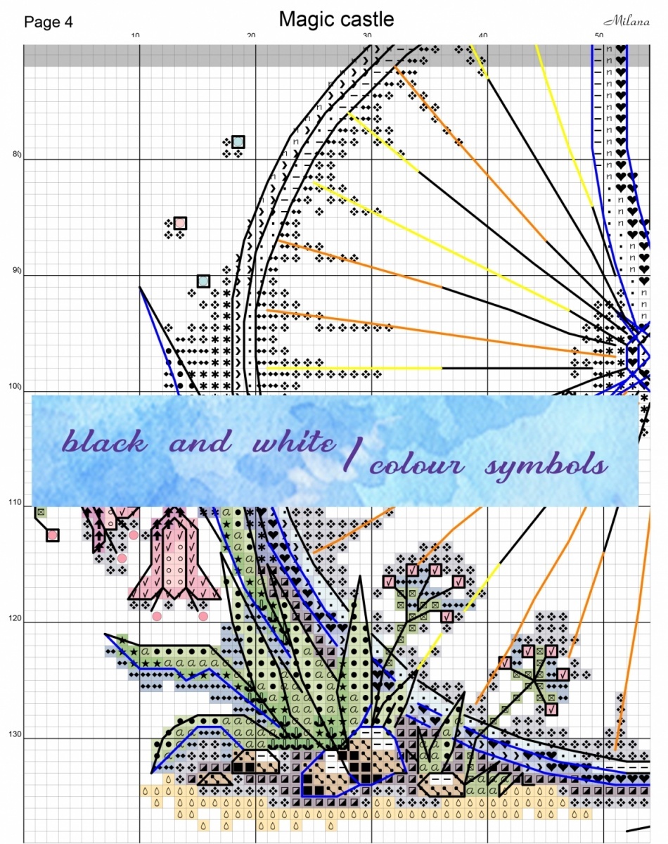 Magic Castle Cross Stitch Chart фото 9
