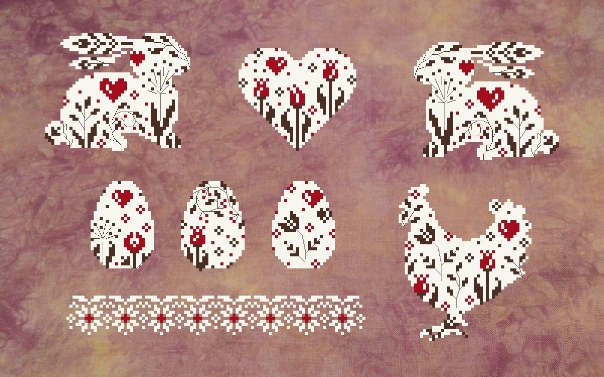 Tulip Set Cross Stitch Pattern фото 1