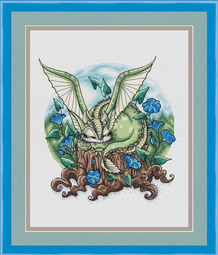 Summer Dragon Cross Stitch Pattern фото 1