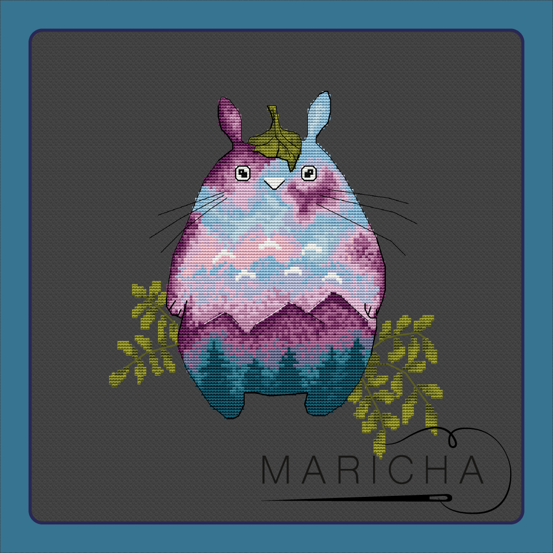 Totoro Cross Stitch Pattern фото 2