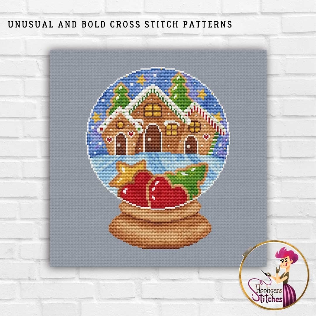 Gingerbread City Cross Stitch Chart фото 4
