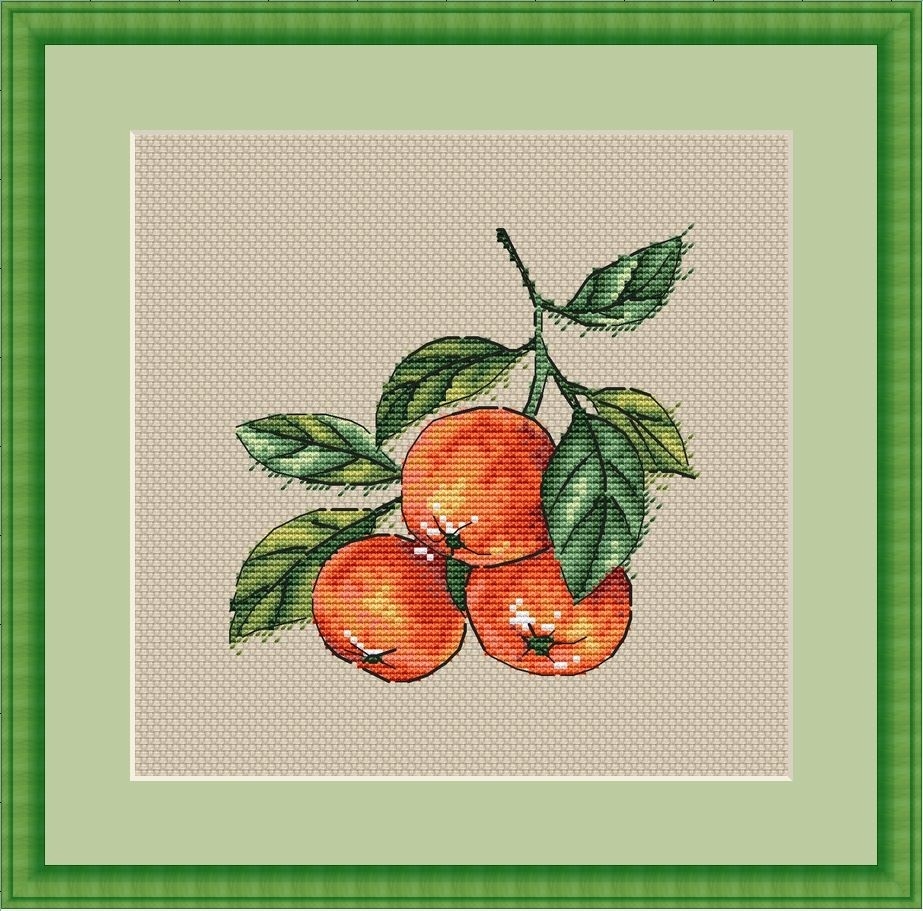 Mandarins Cross Stitch Pattern фото 2