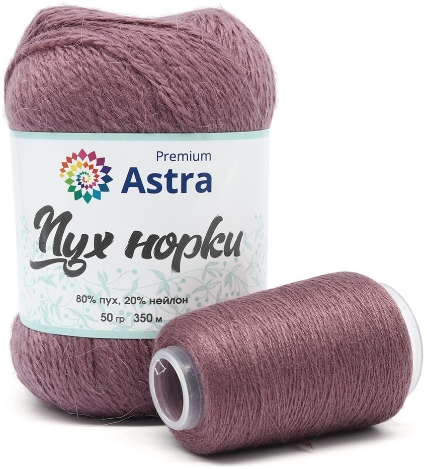 Astra Premium Mink Yarn, 80% mink fluff, 20% nylon, 1 Skein Value Pack, 50g фото 16