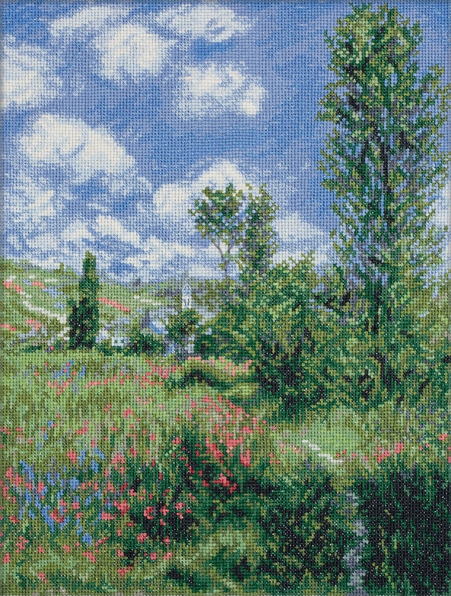 View of Vetheuil Cross Stitch Kit фото 1