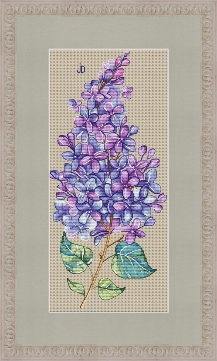 Lilac Flower Cross Stitch Pattern фото 1