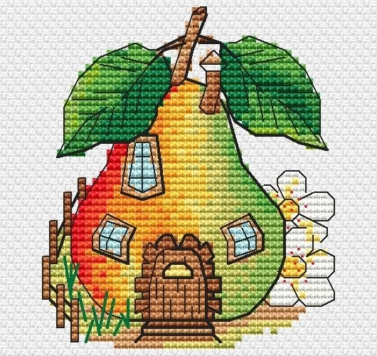 Garden Stories. Pear Cross Stitch Pattern фото 1