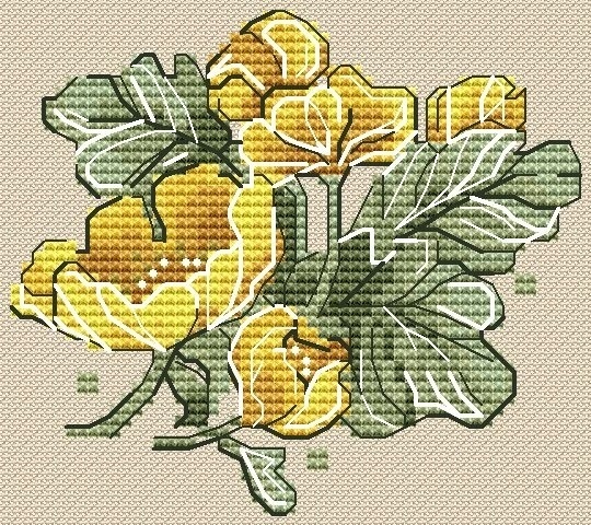 Flower 1 Cross Stitch Pattern фото 1