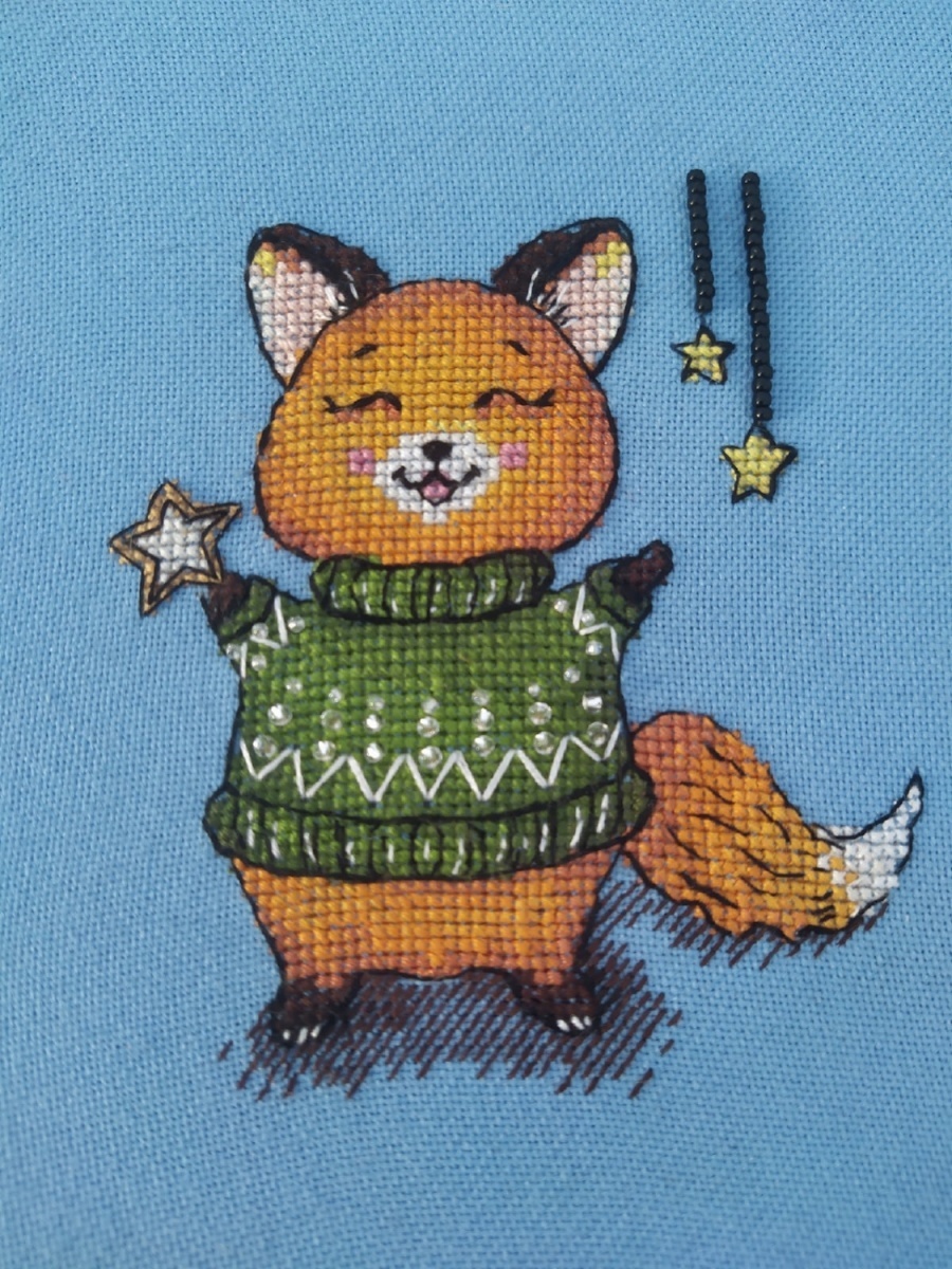Festive Fox Cross Stitch Pattern фото 2