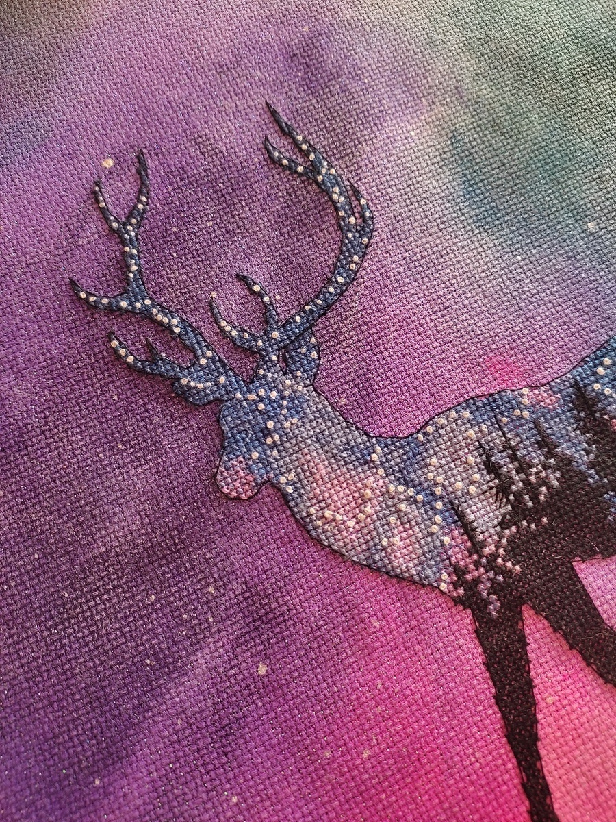 Space Deer Cross Stitch Pattern фото 3