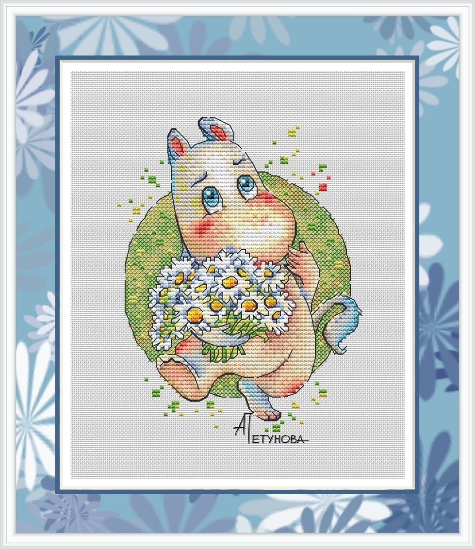 Bouquet of Daisies Cross Stitch Pattern фото 1