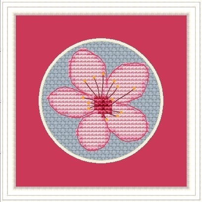 Sakura Flower Cross Stitch Pattern фото 1