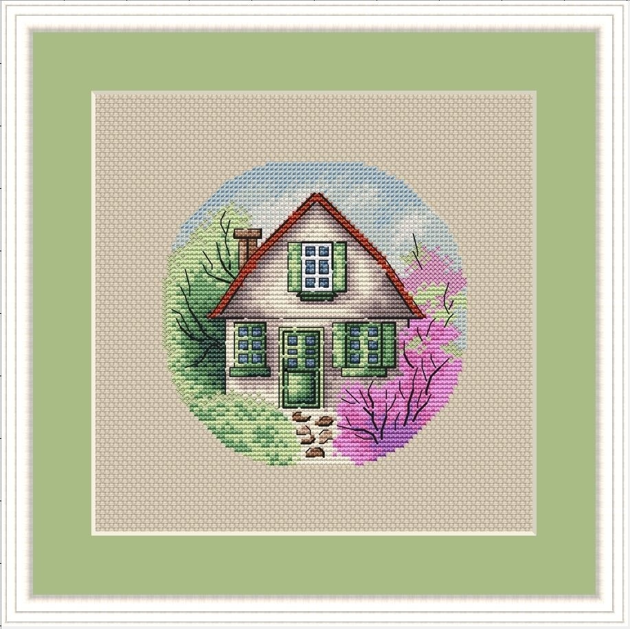 House. Spring Cross Stitch Pattern фото 1
