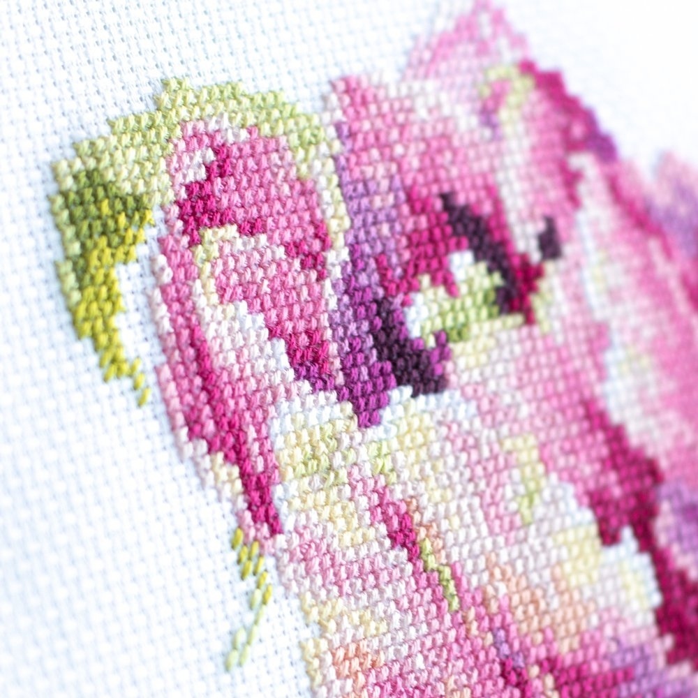 Pink Tulip Cross Stitch Kit фото 7