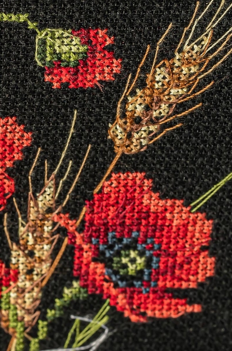 Poppy Flowers Cross Stitch Kit фото 3