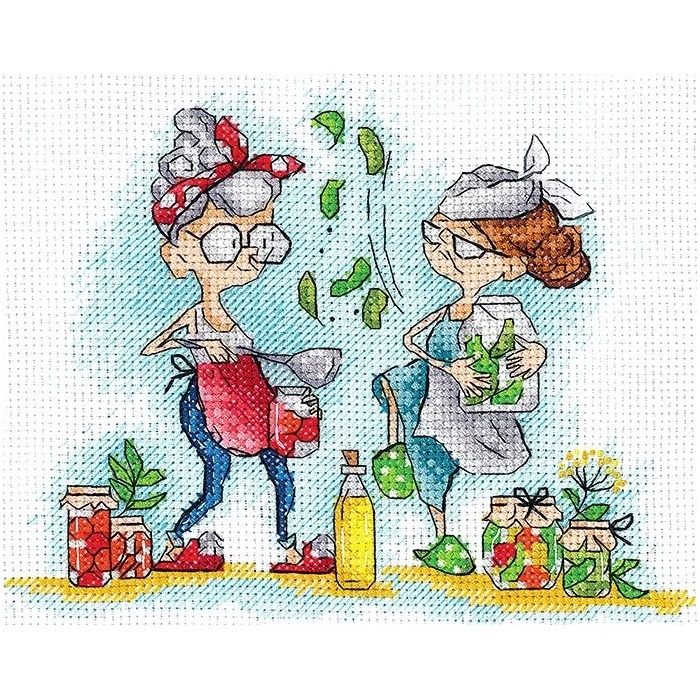 Grandmothers with Pickles Cross Stitch Kit фото 1